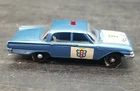 Matchbox Lesney No. 55 Ford Fairlane Blue Police Car w/ Red Dome Damaged