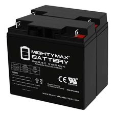 Mighty Max 12V 18AH Battery Replaces Solar Trunk Pac ES6000 Jump Starter - 2Pack