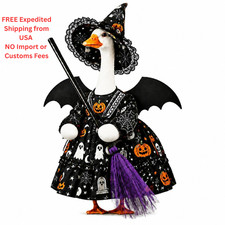 Halloween Porch Goose Outfit, Witch Costume Set for 23 inch,