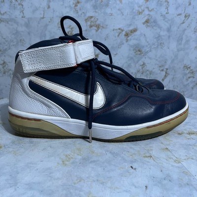 VTG Nike Air Force 25th Anniversary Mens Size 12.5 Shoes Blue White Mid Sneakers