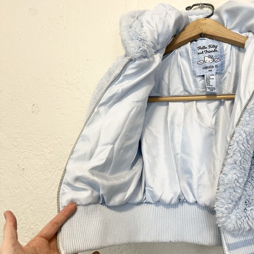 Hello Kitty Forever 21 Kids Jacket Blue Angel Faux Fur Girls 5/6 - Picture 12 of 14
