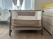 Tutti Bambini CoZee Lite Bedside Crib Very Good Condition Portable Baby Cot Grey