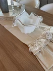 Murano Large Art Glass Bowl/ Vase 'White Cristal Made in Italy' 10 " x 7 1/2 "