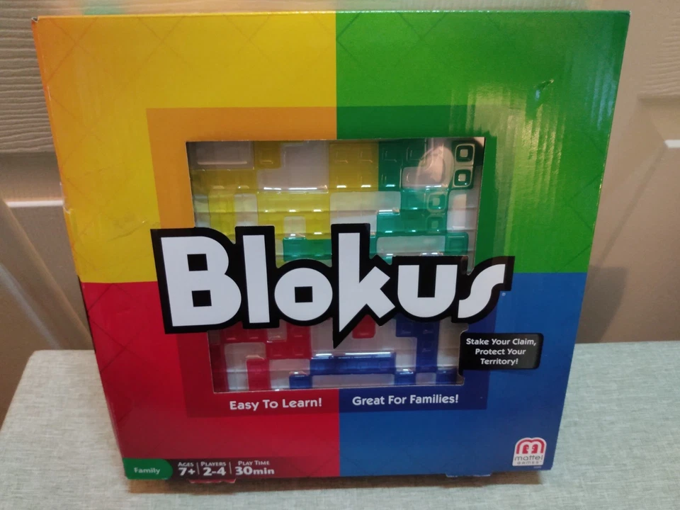 Mattel 2013 BLOKUS Board Game - Fully Complete Unused New In Open Torn Box - Image 2 of 4