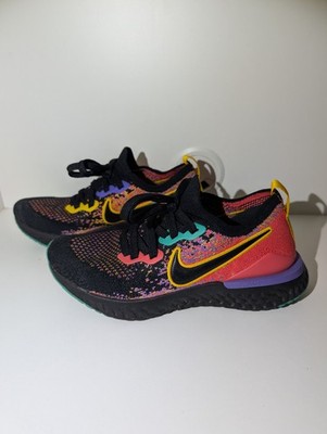 Nike Womens Epic React Flyknit 2 CK0818-001 Black Running Shoes Sneakers Sz 6.5