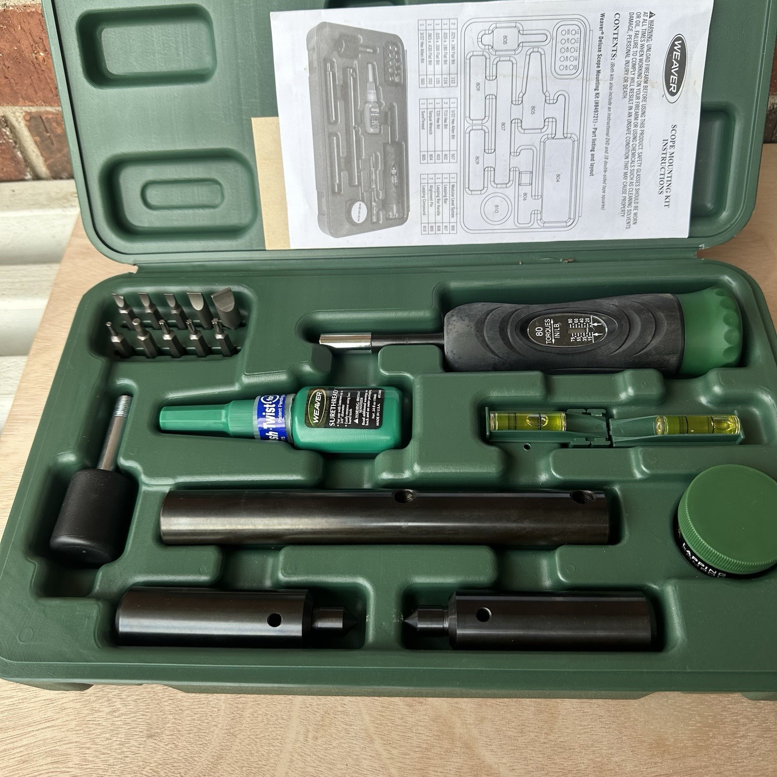 Weaver Deluxe Scope Mounting Kit with Tools