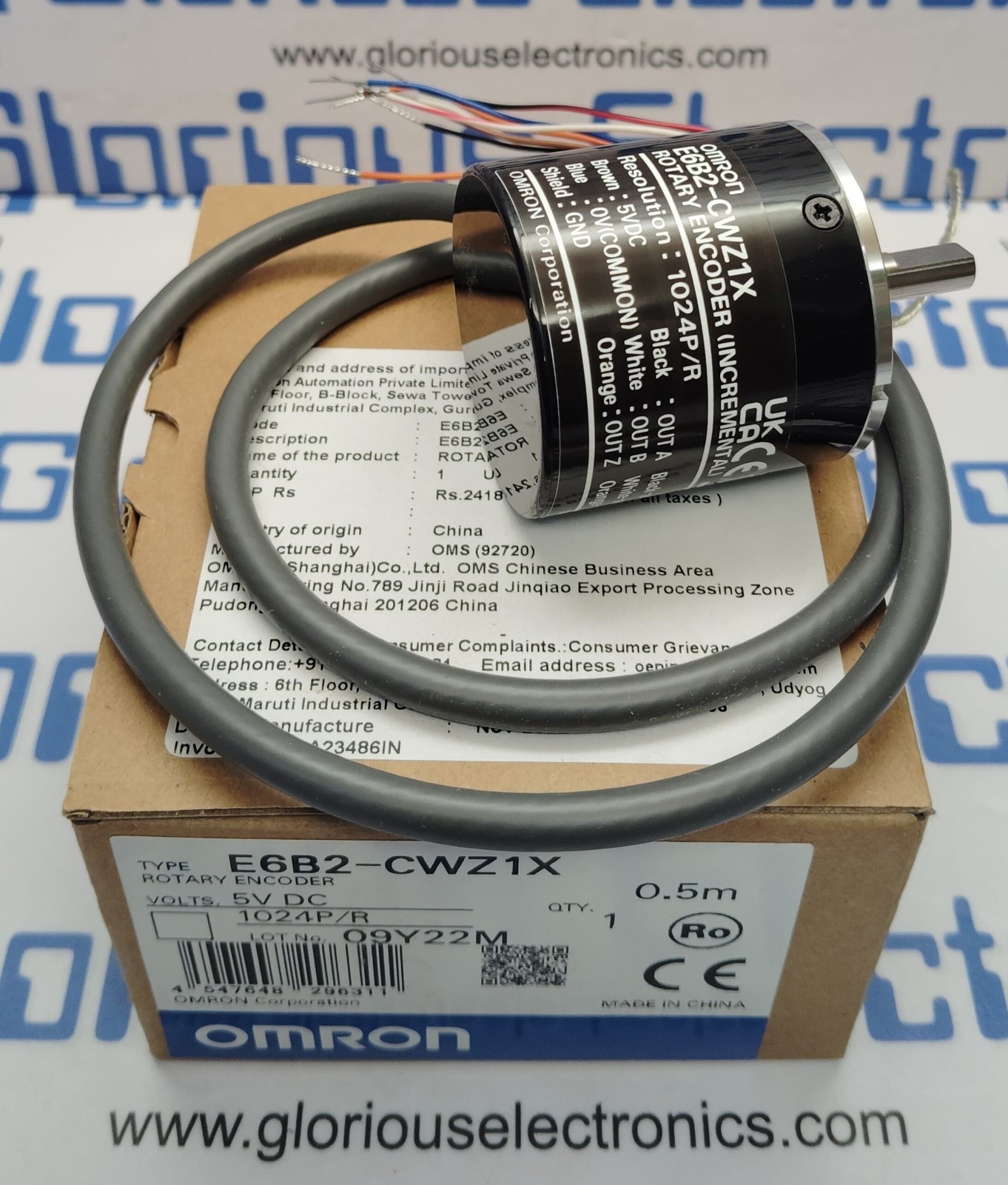 E6B2-CWZ1X-1024 PPR-0.5M - Omron Make - Qty 1pc