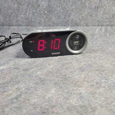 Sharp Model SPC547 Alarm Clock with USB Charge Port - Tested Works