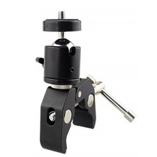 Aluminum 360 Super Clamp Mount Mini Ball Head For DSLR Camera Tripod Monitor
