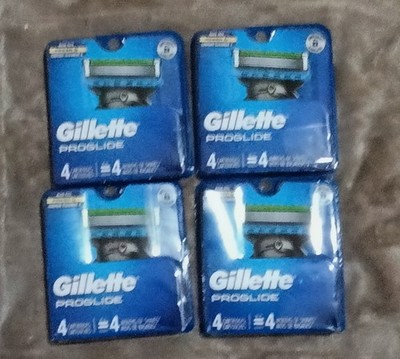 4 Gillette Fusion Proglide Power Refill Razor Blade Cartridges, 16 total