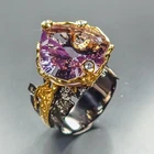 Jewellery 18 ct+ Natural Amethyst Ring 925 Sterling Silver Size 7 /R474168