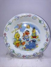 Vintage Newcor Sesame Street Ceramic Kid Plate Dishwasher Microwave Safe Japan