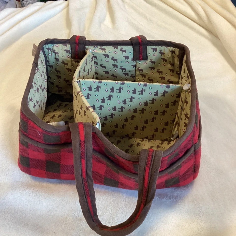 Trend Lab Caddy Checkered Camping Picnic Outdoors Dining Cottage Core Farmhouse - Image 2 of 4