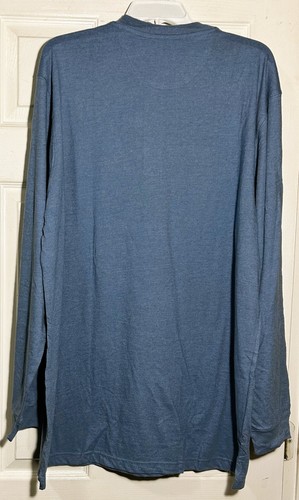 Brand new Architect Men big tall 2X long Sleeve Henley Shirt blue - Bild 2 von 4