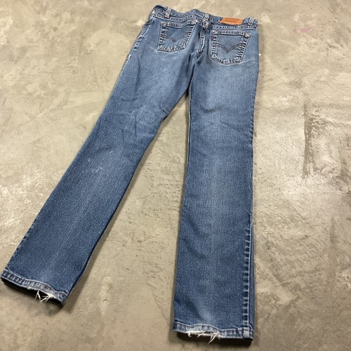 Vintage Levis 507 Jeans Made in USA Super Low Slim Fit 90s Size 5 Stretch 28x31 - Picture 3 of 11