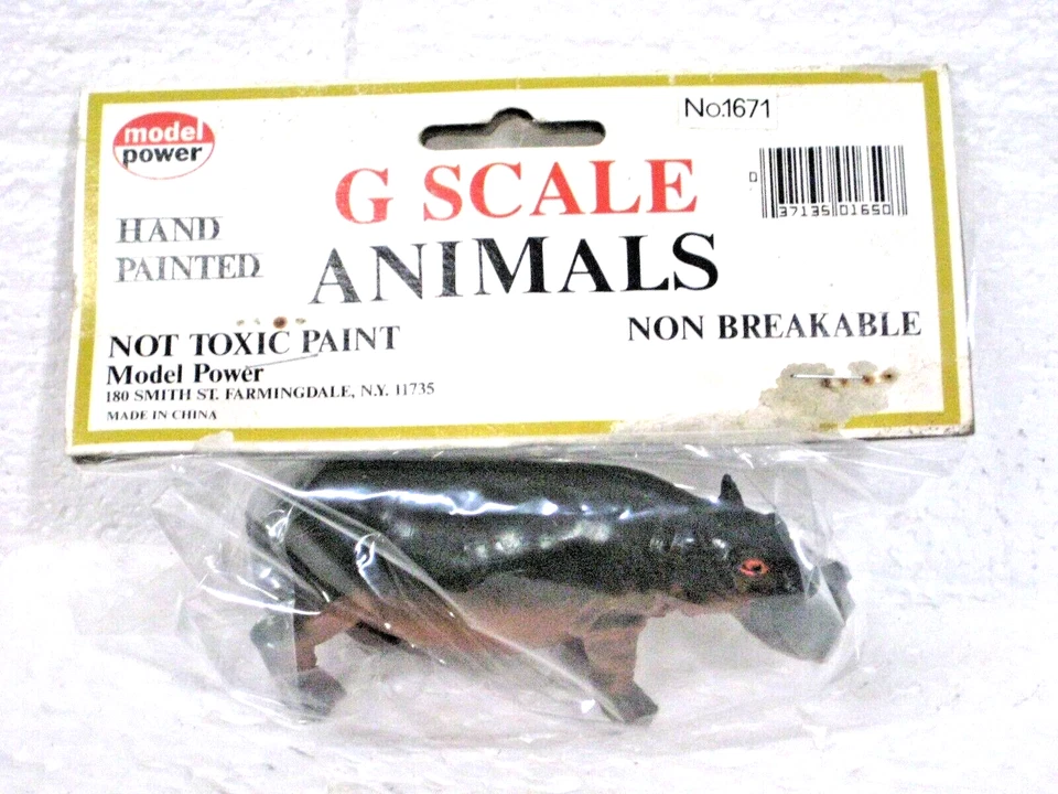 MODEL POWER G SCALE ANIMAL HIPPOPOTAMUS #1671 - Image 4 of 4