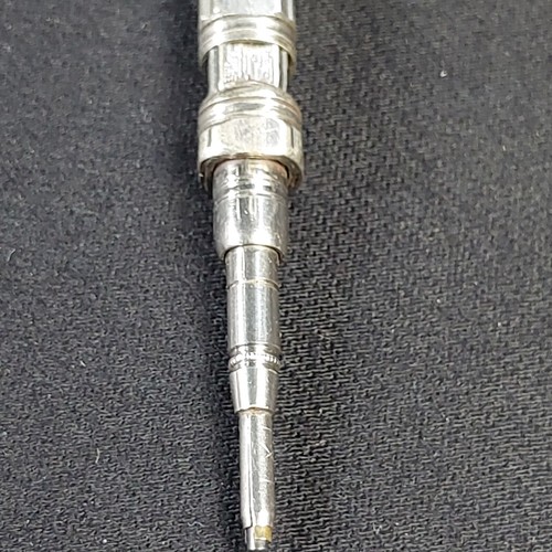 Victorian Engraved Square Barrel Propelling Mechanical Pencil Green Faceted Seal - Picture 12 of 19
