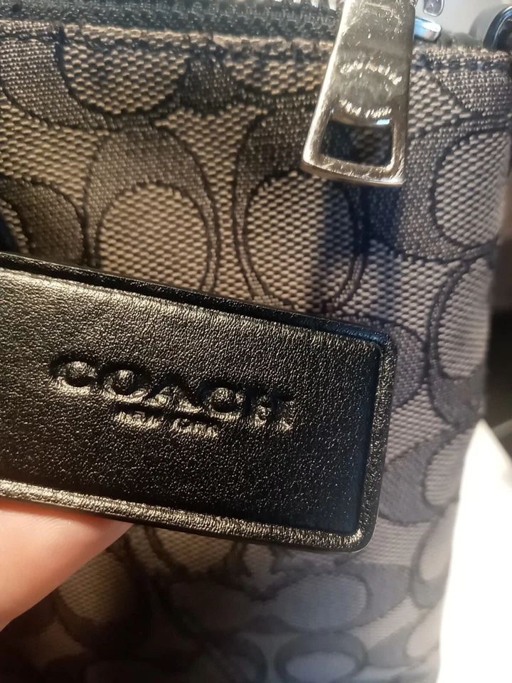 Coach Signature Kelsey F58283 Grey/black Monogram Handbag Crossbody But No Strap - Image 2 of 4