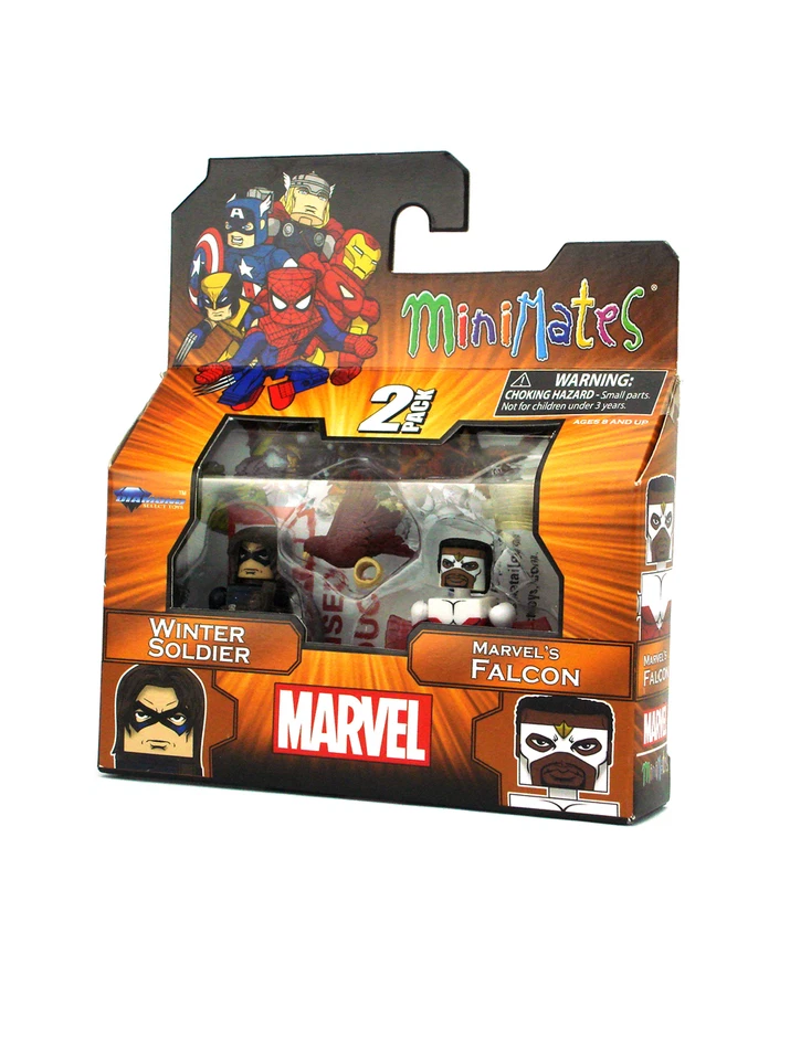 Marvel Minimates Winter Soldier & Marvel's Falcon Series Wave 54 Nuevo En Caja Foto 3 de 4