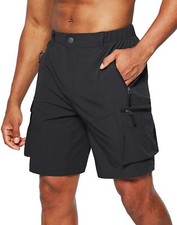 Men's Hiking Cargo Shorts Quick Dry Outdoor Travel Shorts for Men with Multi ...