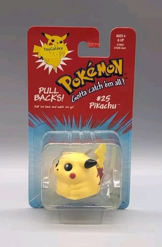 Pokemon Pikachu #25 Vintage Années 1990 Pull Backs Hasbro/Nintendo - Neuf scellé