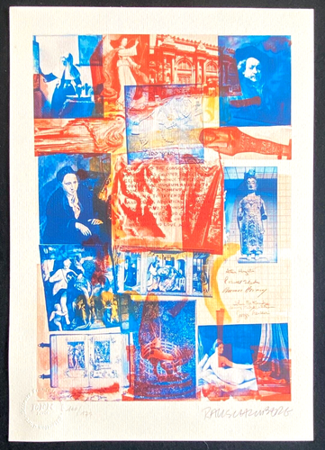 Robert Rauschenberg Lithograph COA Original Numbered Stamp (Frank Stella) - Picture 2 of 9