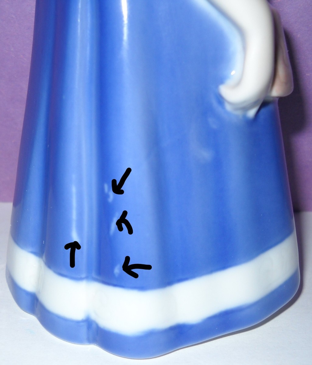 青いドレスの少女　#1574　No.2　★B＆G（ロイヤルコペン）　デンマーク Vitange Else Girl in blue dress, Bing & Grondahl no. 1574