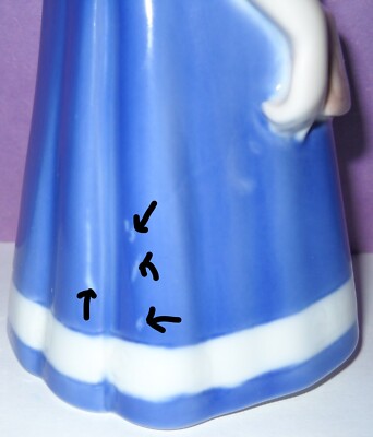 青いドレスの少女　#1574　No.2　★B＆G（ロイヤルコペン）　デンマーク 青いドレスで踊る少女 ＃2444 ☆ロイヤルコペンハーゲン デンマーク 美