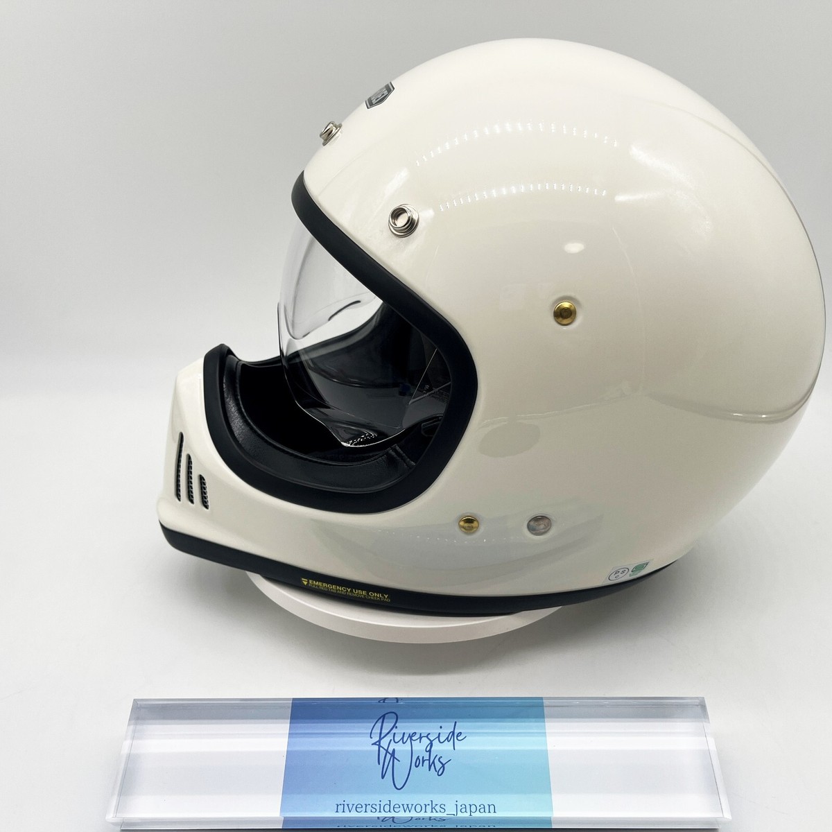 SHOEI EX-ZERO White Motorcycle Full Face Helmet Size XL 61cm