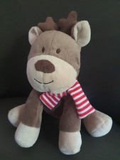 BABY Plush CARTERS Just One You Brown DEER Reindeer Scarf Stuffed Animal Lovey