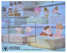 Disney 1991 St Vincent - The Rescuers Down Under, Miniature Sheet Nº4  - MNH