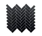 1x3 Black Matte Ceramic Mosaic Decorative Wall and Floor Tile (Box Of 10)