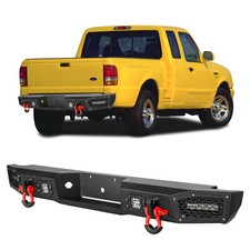 Off-road For 1993-2011 Ford Ranger Steel Rear Bumper Wled Lightsd-rings Kit