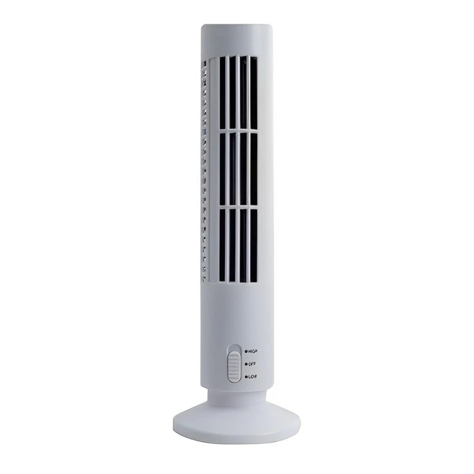 Ventilatore a Torre Verticale Senza Pale Ricaricabile USB Portatile 2 Velocità - Immagine 4 di 4