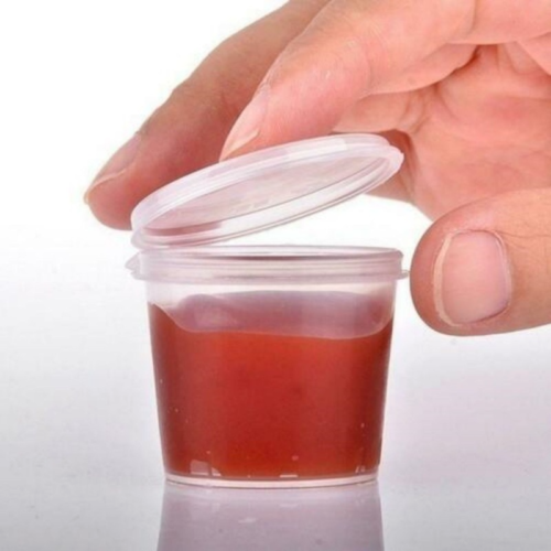 100pz/Set Piccole Tazze per Salsa in Plastica Contenitori Conservazione Alimenti Scatole Trasparenti + Coperchi - Foto 6 di 8