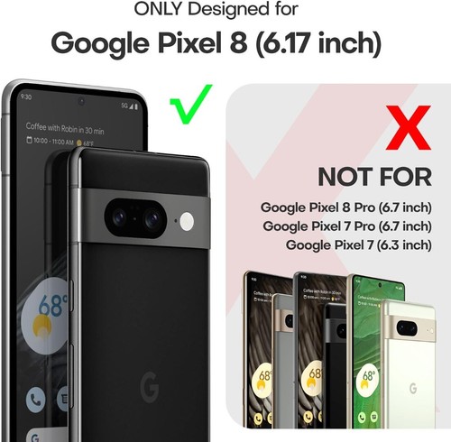 Pour Google Pixel 8 Étui,Slim Transparent Silicone Chocs Gel Armure Étui - Photo 2 sur 12