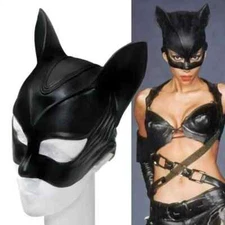 Cat Women Face Latex Mask Cosplay S/M  Batman Catwomen Costume Party