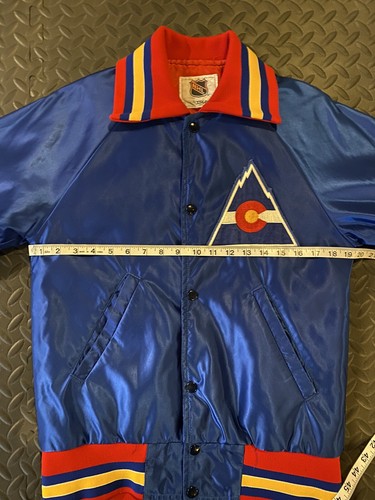Vintage Colorado Rockies / Avalanche NHL Hockey RARE Satin Starter Jacket Size S - Picture 20 of 24