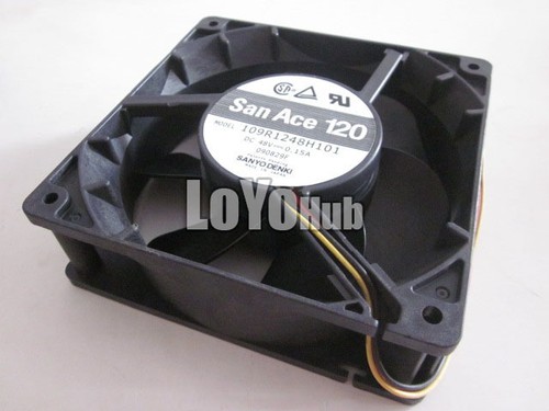 Per Sanyo 109R1248H101 Ventola quadrata server DC 48V 0,15A 120X120X38mm 3 fili 3 pin - Foto 2 di 11