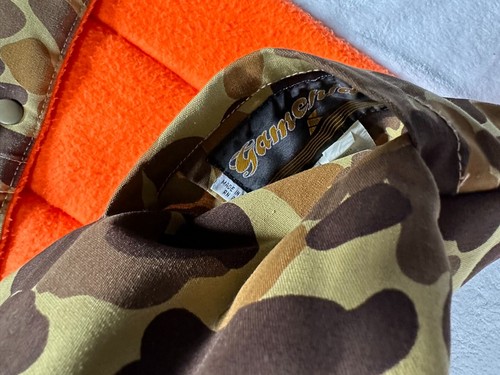 VTG Men's Gamehide Camo Blaze Orange Fleece Reversible Hunting Vest M - Picture 5 of 5