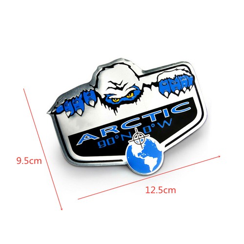 2 piezas pegatina emblema ártico aleación de aluminio para automóvil tapa lateral trasera maletero insignia de carreras - Imagen 4 de 4