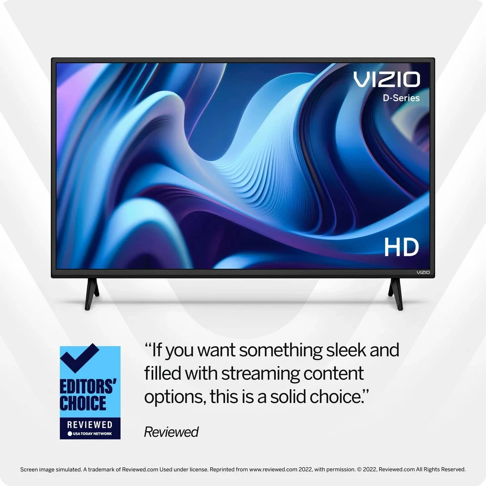 VIZIO D32H-J04 32" Class D-Series HD Smart TV - Black 720p HD - Image 2 of 3