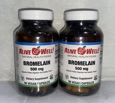 Lot Of 2- Bromelain 500mg/ 90 Vegan Caps