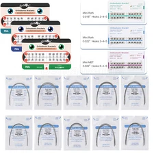 Dental Orthodontic Brackets Braces Mini MBTRoth.022 Hook 345 / Ortho Arch Wires