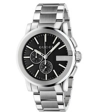 Men's Gucci Swiss Chronograph Stainless Steel Bracelet Watch 
