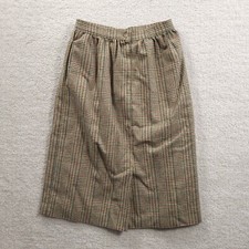 Vintage Jantzen Wool Pleated Plaid Skirt Womens Sz 10 USA Made Lined Front Slit