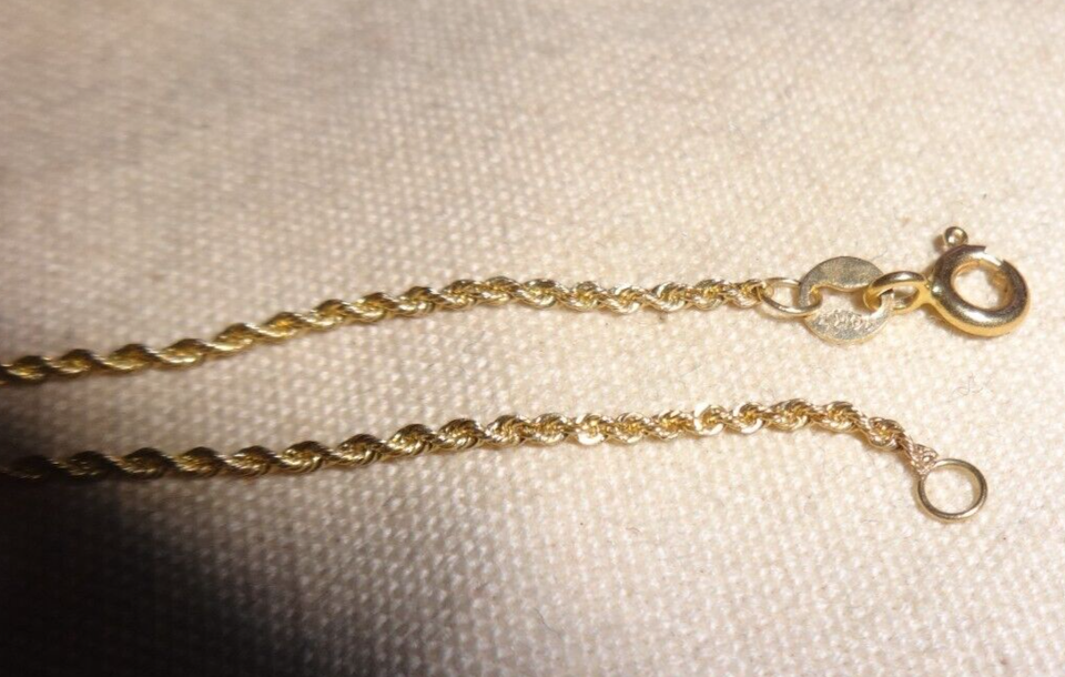 Vintage 14K Yellow Gold 585 twisted rope Bracelet 7" eBay