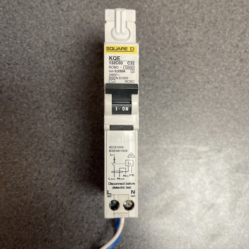 SQUARE D 20 AMP Type C 10kA 30mA RCBO TYPE AC KQE 120C03 C20 20A MCB RCD KQ - Picture 2 of 5
