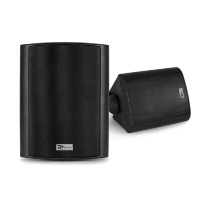 POWER DYNAMICS PD BC40V Black Outdoor Passive Speakers 4" Weatherproof Wall Mount Set