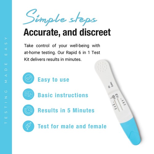 Saliva Drug Test 6 in 1 Testing Kit Oral Test Cannabis Cocaine Heroin More Kits - 第 5/5 張圖片